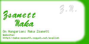 zsanett maka business card